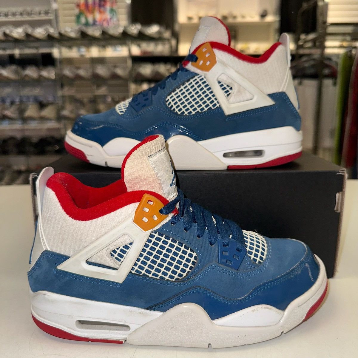 Jordan Brand × Nike Size 5Y (6.5W) - Nike Air Jordan 4 Retro Lace Up DR6952-400 Size US 6.5 / IT 36.5 - 1 Thumbnail