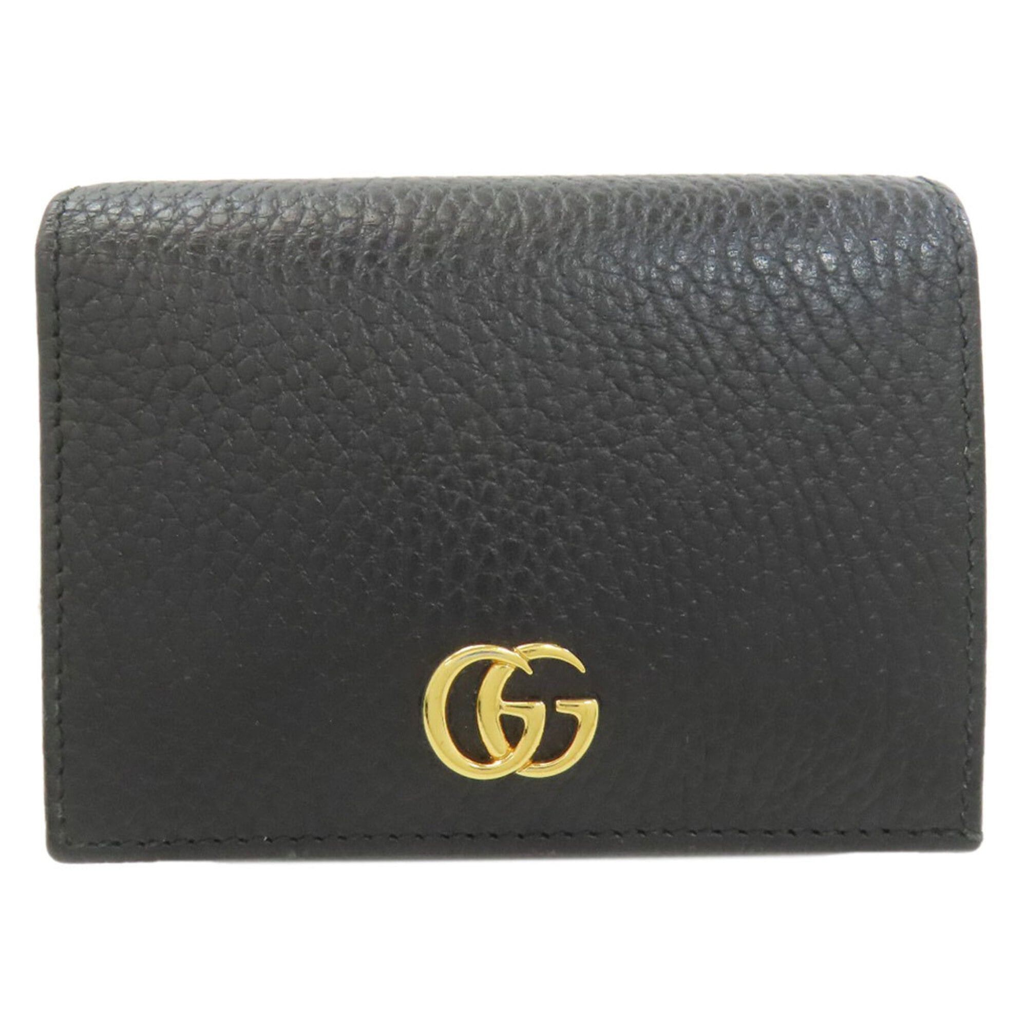 Gucci Gucci 456126 GG Marmont Double G Bi-fold Wallet, Leather, Women's Size ONE SIZE - 1 Thumbnail