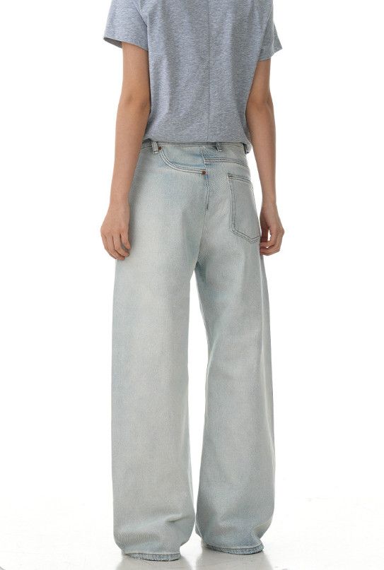 Jean American men's loose trendy casual light-colored jeans Size US 32 / EU 48 - 4 Thumbnail