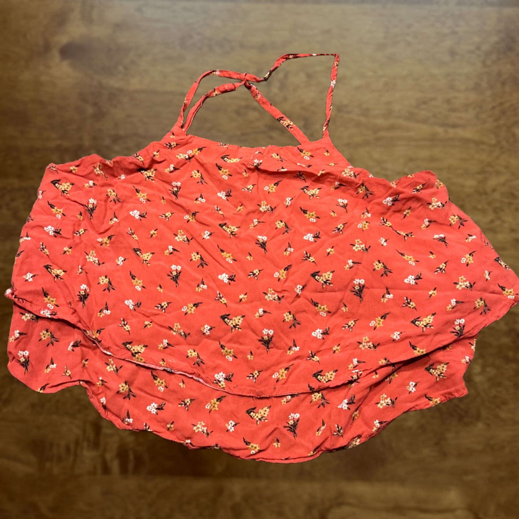 Forever 21 FOREVER 21 Crop Halter Top Tank Womens S Floral Print Sleeveless Cropped Multicolor Casual Summer Crop Tops Womens Size S / US 4 / IT 40 - 1 Thumbnail