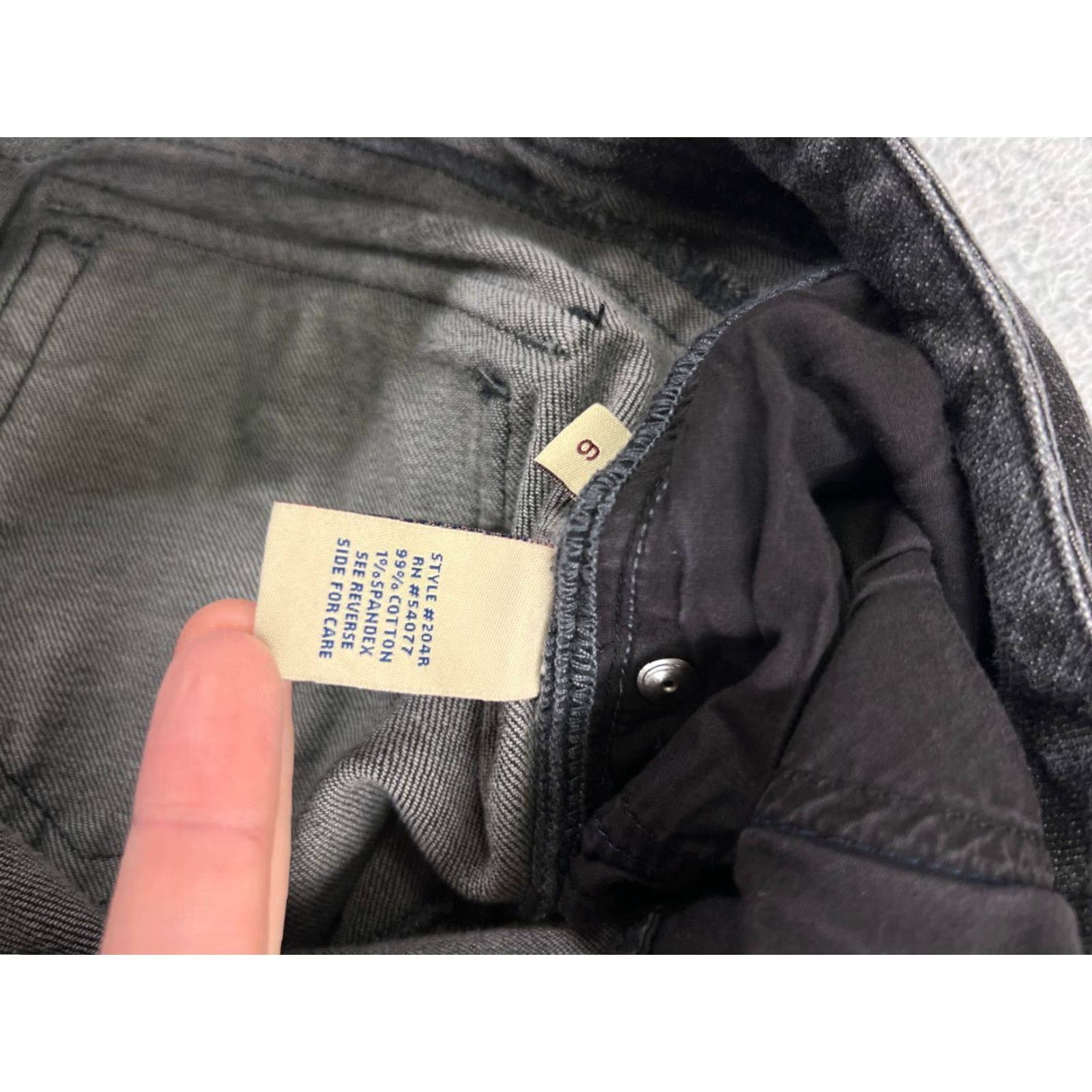 Vintage Cabi Jeans Womens 6 Black Denim Flared Mid Rise 5-Pocket Pockets Cotton Blend Size 28" / US 6 / IT 42 - 4 Thumbnail