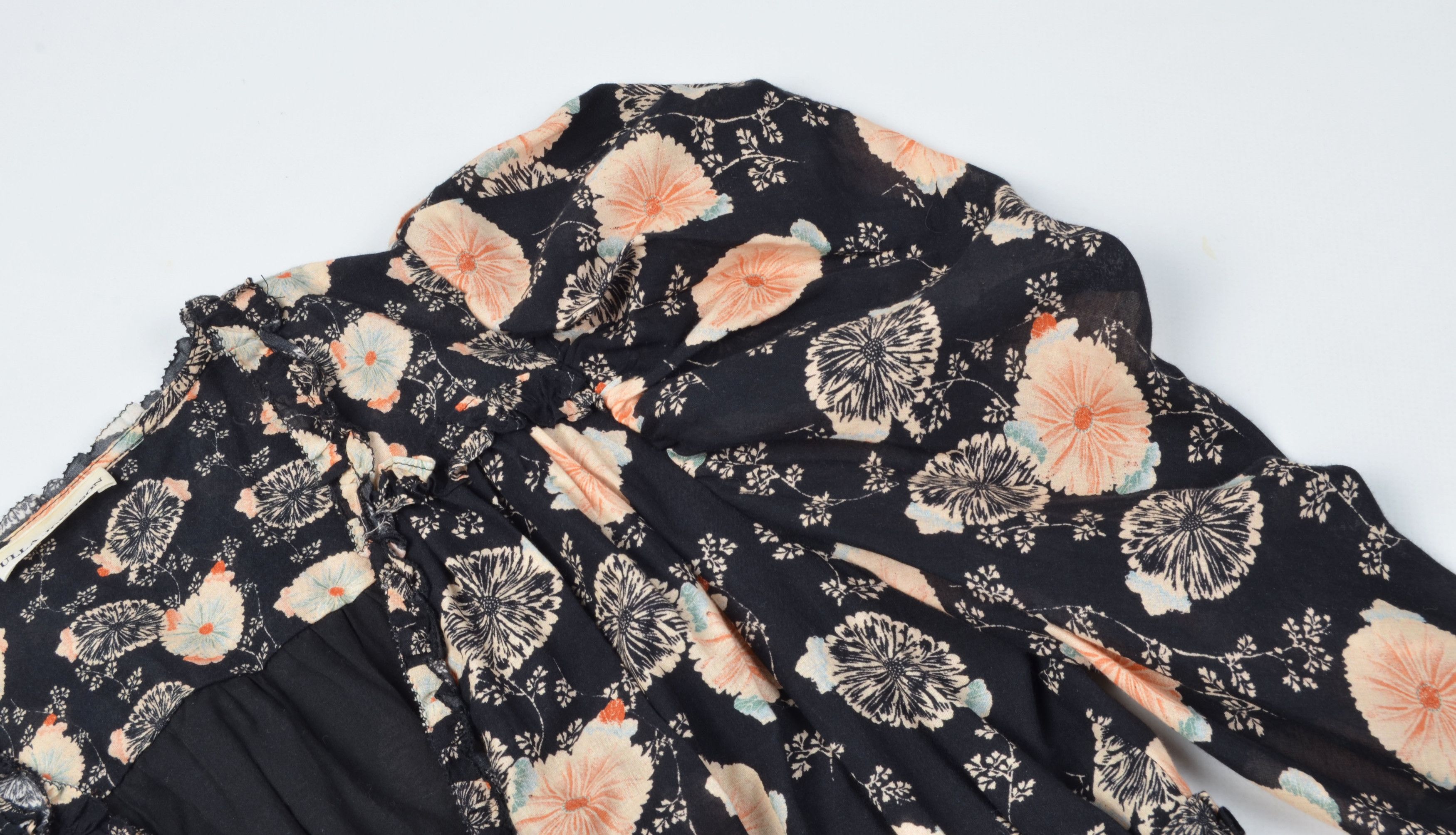 Ulla Johnson Ulla Johnson Floral Puff Long Sleeve Ruffle Dress Size M / US 6-8 / IT 42-44 - 7 Thumbnail