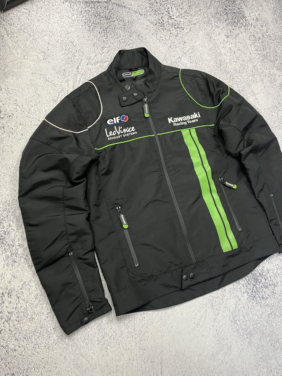 Japanese Brand Vintage Y2K Kawasaki Racing Jacket Moto Big Logo Hype Rare Size M / US 6-8 / IT 42-44 - 4 Thumbnail