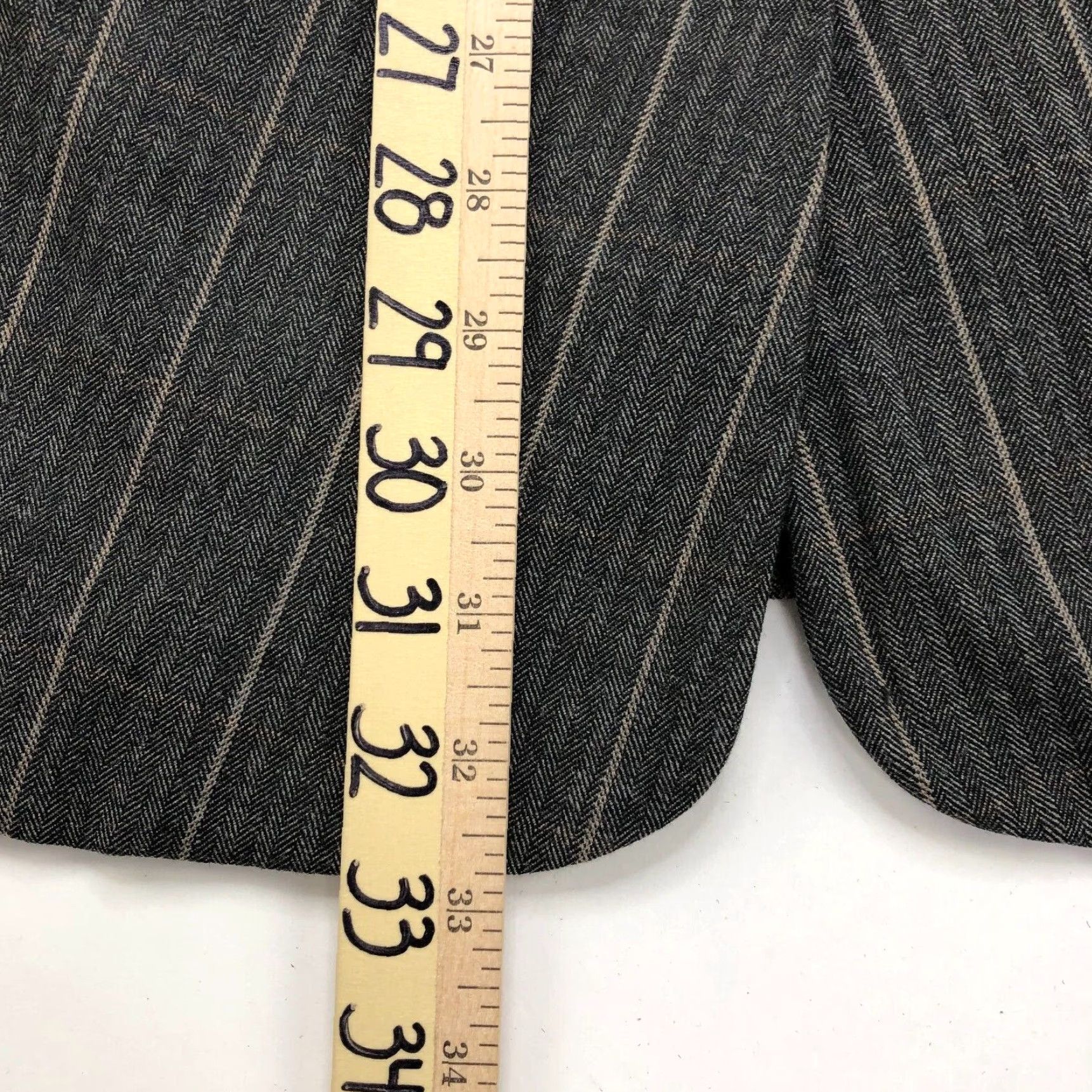 Free People Free People Blazer Shirt? Gray Striped Lined Wool Polyester One Button Jacket Women L Size Regular Size L / US 10 / IT 46 - 5 Thumbnail