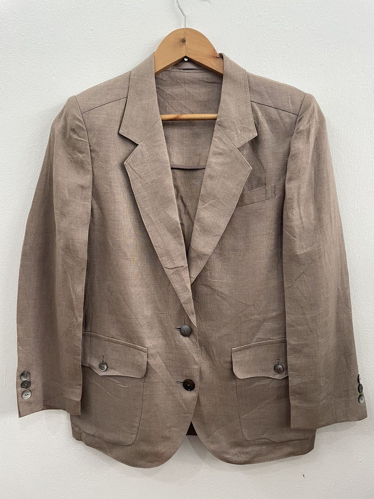 Burberry × Burberry Prorsum VINTAGE BURBERRYS LINEN BLAZER OLD MONEY KAKLOH Size 40S - 2 Thumbnail