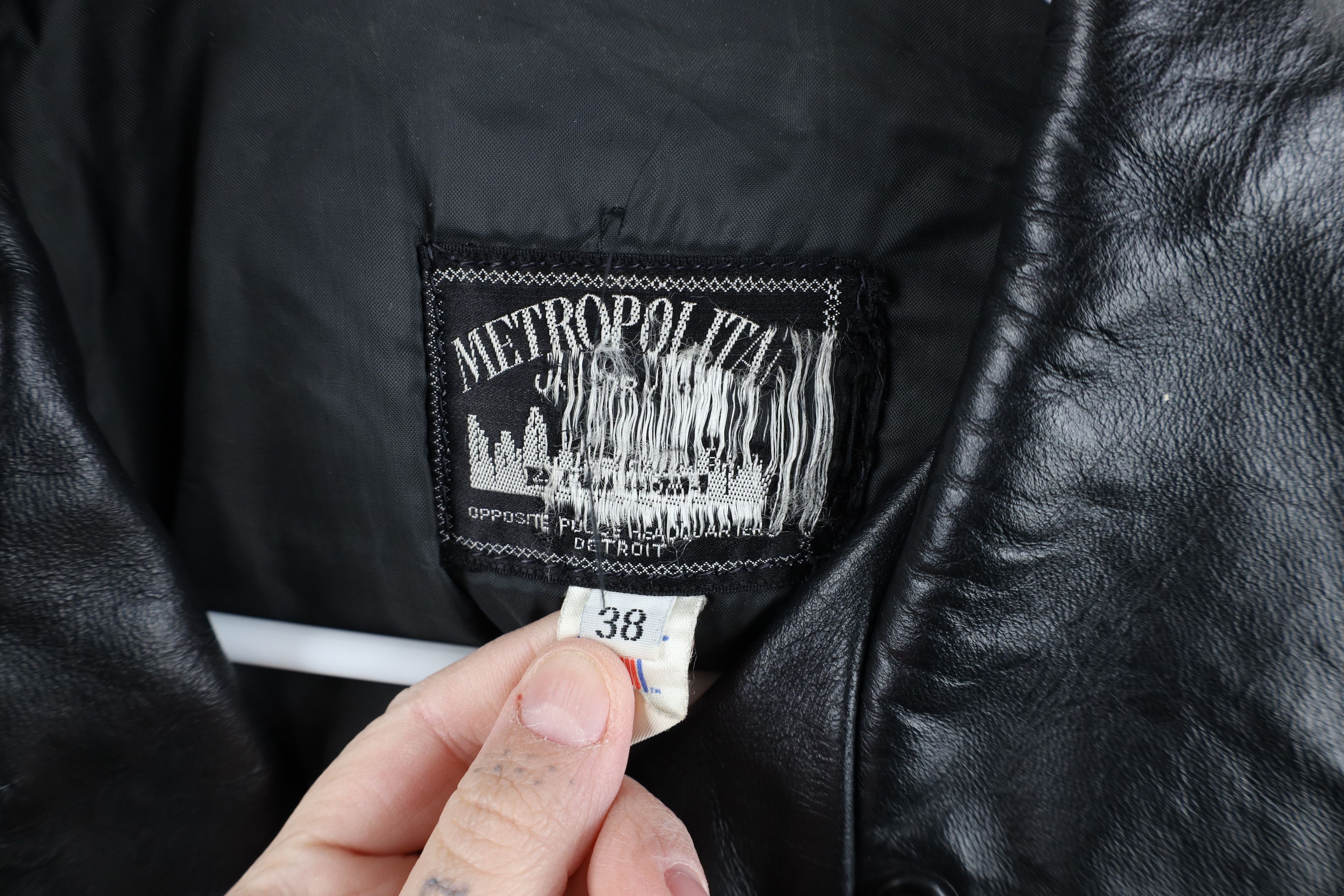 Vintage Vintage 70s 80s Detroit Police Leather Motorcycle Jacket USA Size US XL / EU 56 / 4 - 9 Thumbnail
