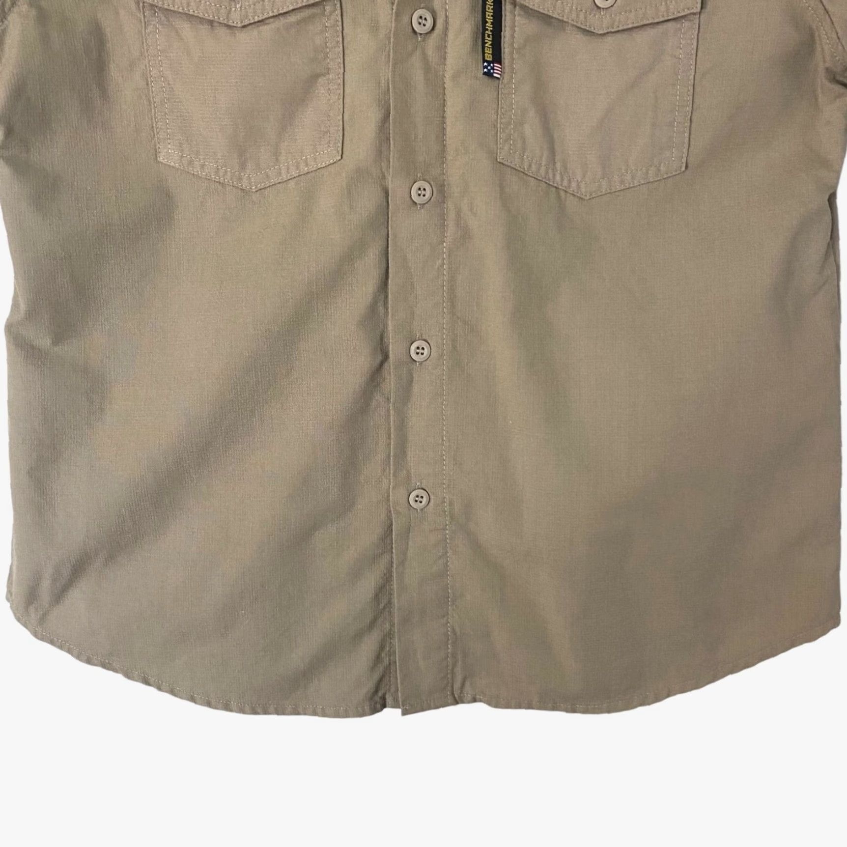Vintage VINTAGE Benchmark Silver Bullet Flame Resistant Button-Up Shirt Womens Medium Tan HRC2 Size M / US 6-8 / IT 42-44 - 6 Thumbnail