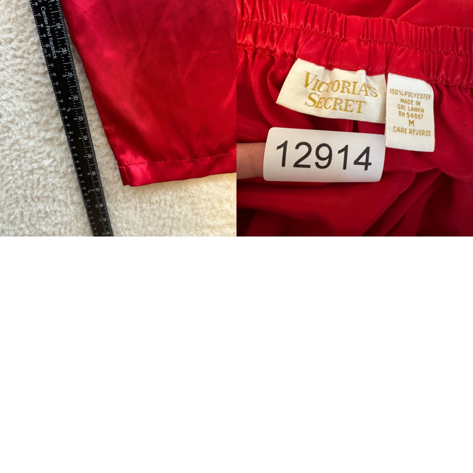 Victoria's Secret VINTAGE Victoria's Secret Pajama Pants M Red Satin Gold Label Sleep Lounge Womens Size 32" / US 10 / IT 46 - 8 Thumbnail