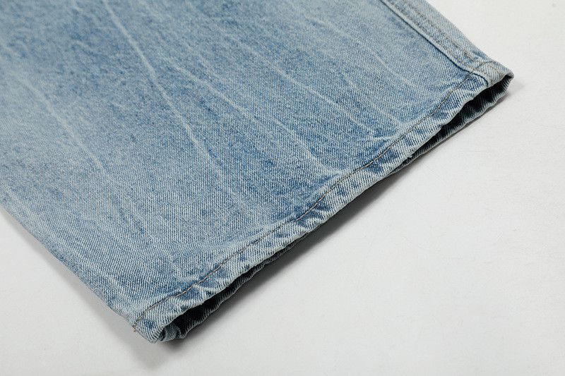 Japanese Brand Men's loose straight leg high street washed jeans Size US 32 / EU 48 - 6 Thumbnail
