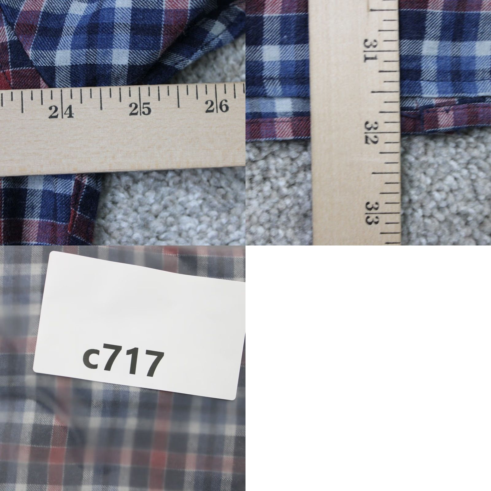 Peter Millar Peter Millar Shirt Men Large Red/Blue Plaid Gander Sport Cotton Long Sleeve Size US L / EU 52-54 / 3 - 9 Thumbnail