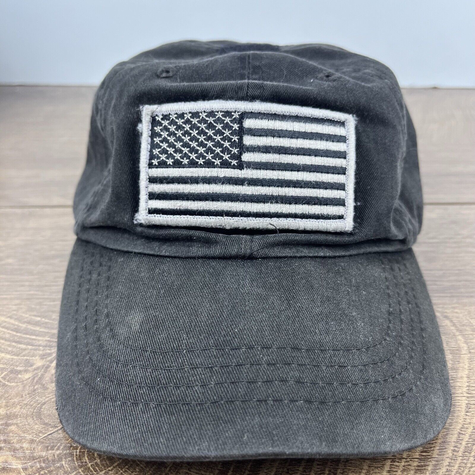 Other Distressed USA Flag Hat American Flag Black Cap Adjustable H Size ONE SIZE - 3 Thumbnail