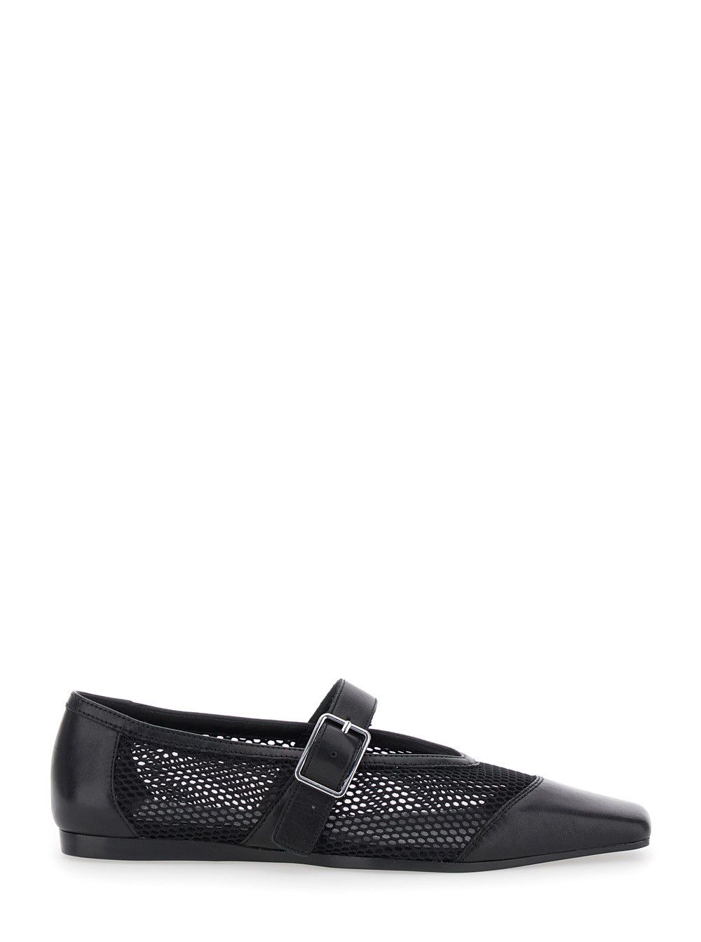 Vagabond 'Wioletta' Black Ballerinas with Adjustable Strap and Perforated Design in Leather Woman Size US 7 / IT 37 - 1 Thumbnail