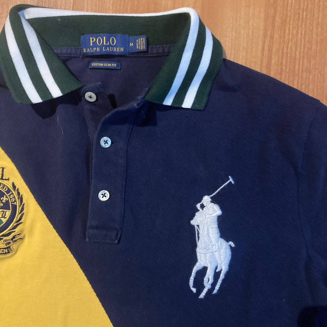 Polo Ralph Lauren Polo Ralph Lauren Mens Striped Big Pony Polo Size US S / EU 44-46 / 1 - 2 Thumbnail