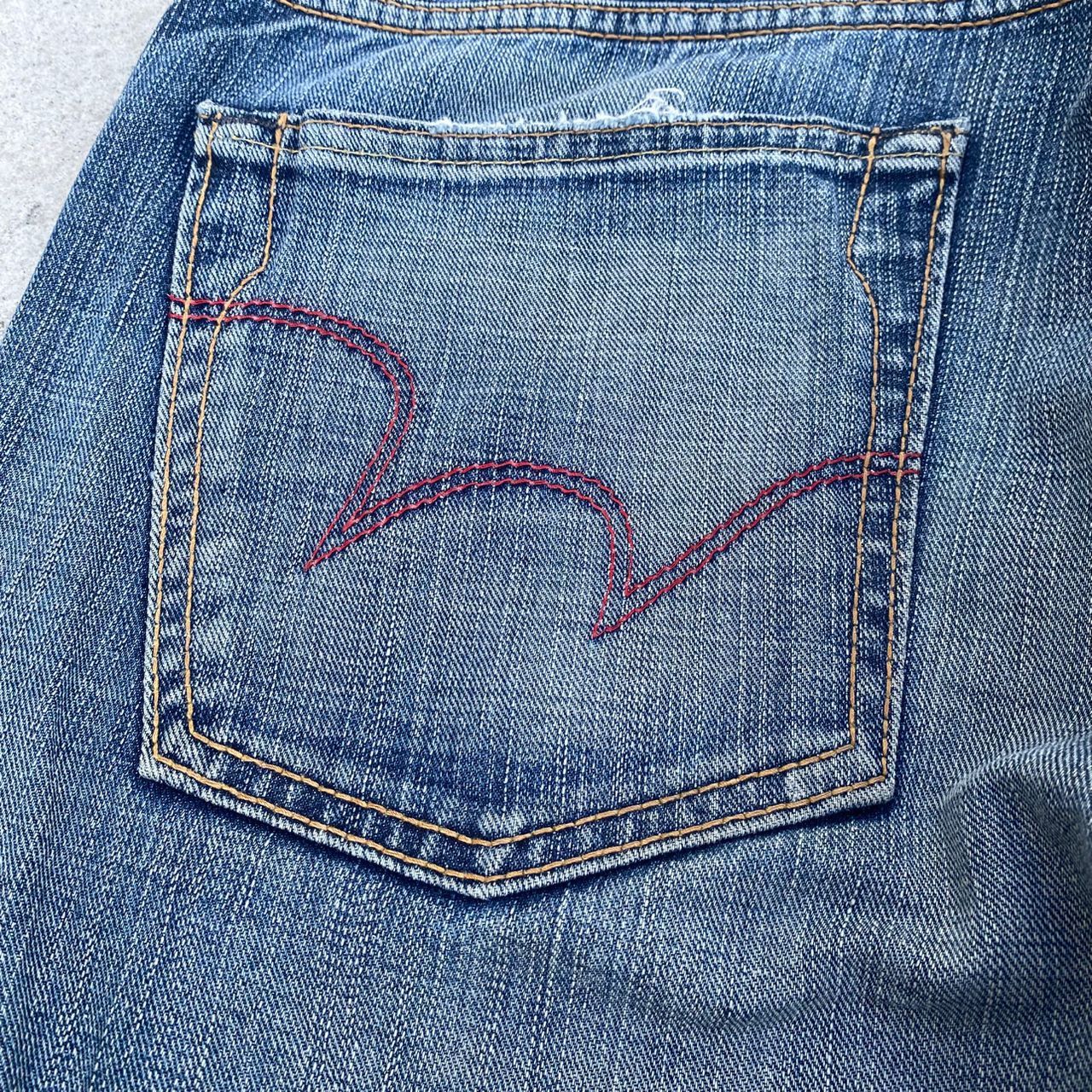 If Six Was Nine Vintage Edwin 503 Blue Trip Egdeline Distressed Denim Size US 36 / EU 52 - 12 Thumbnail