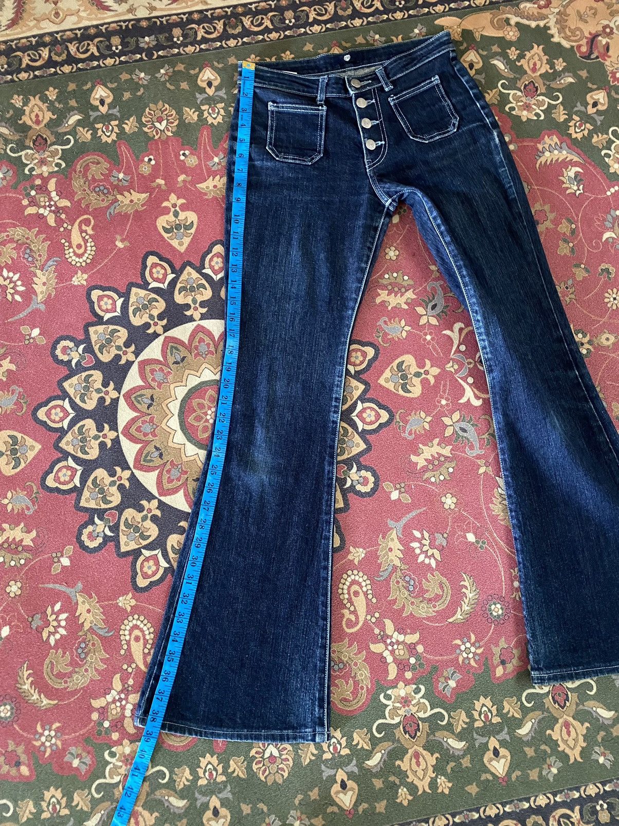 Edwin 🔥🔥Japanese Brand C17 Cedixsept Jeans Super Flare Denim Size US 27 - 14 Thumbnail