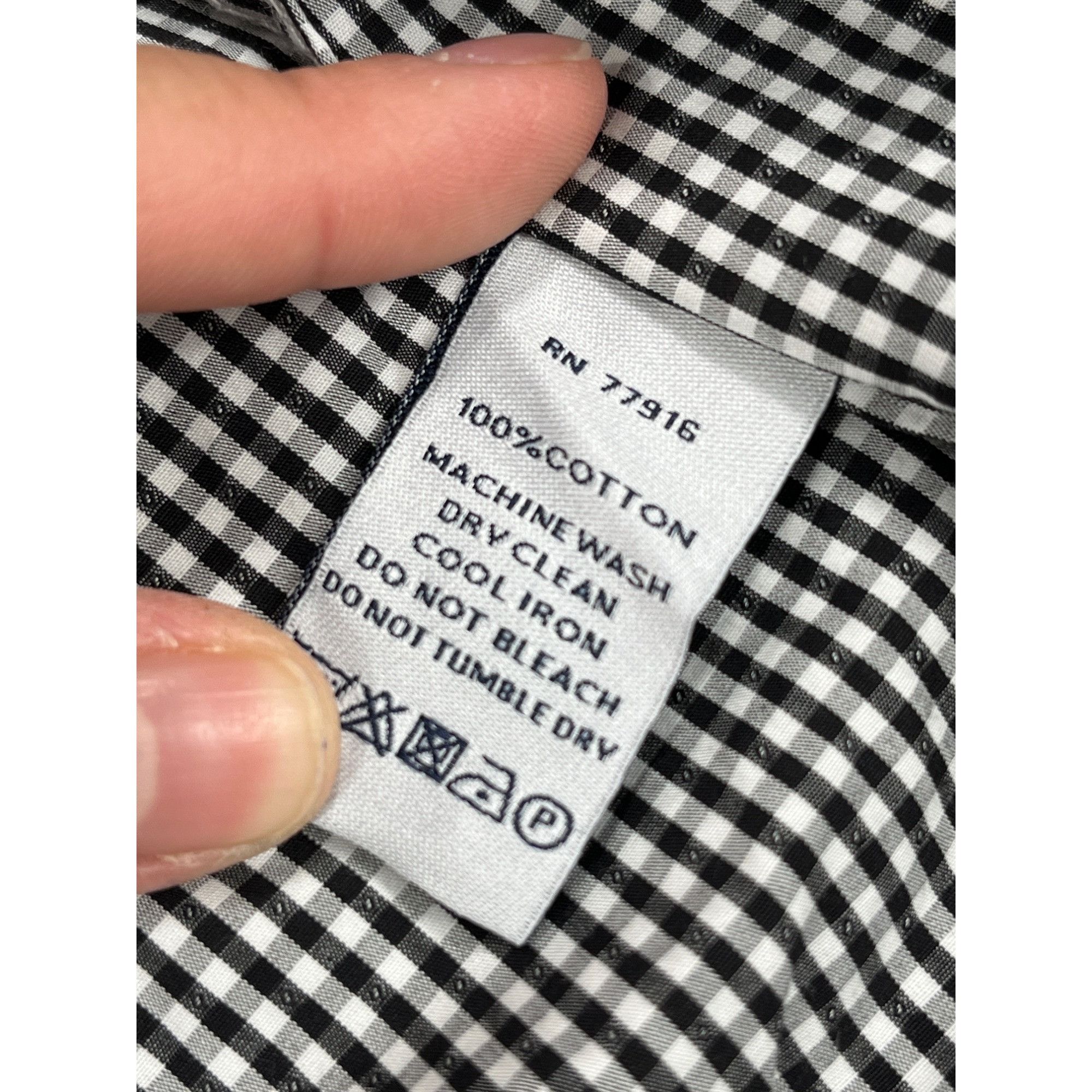 Duchamp London Duchamp London SKU 7648 Black White Checkered Mens Dress Shi Size US XL / EU 56 / 4 - 9 Thumbnail
