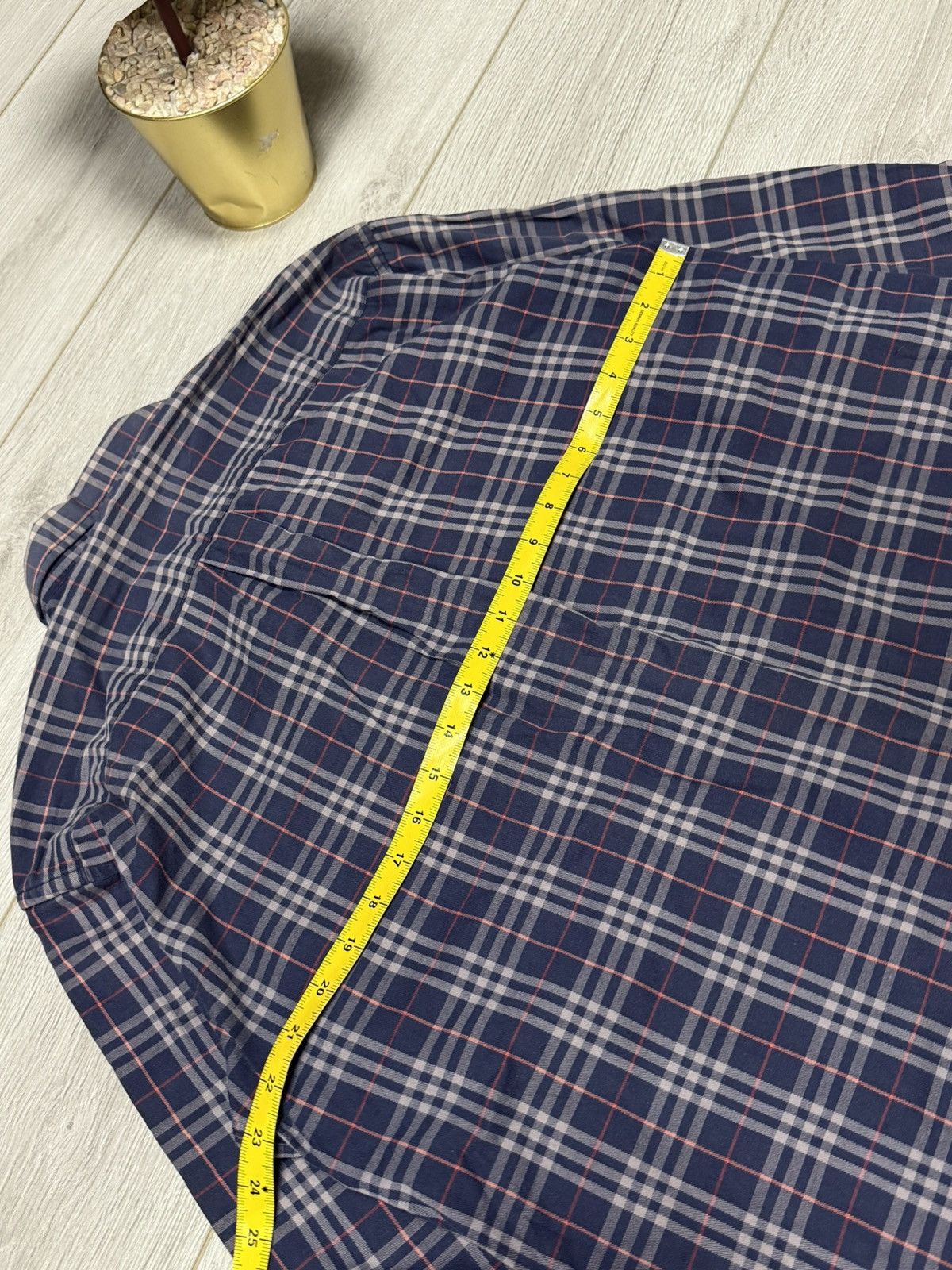 Burberry Burberry vintage dark blue nova check shirt buttons Size US M / EU 48-50 / 2 - 8 Thumbnail