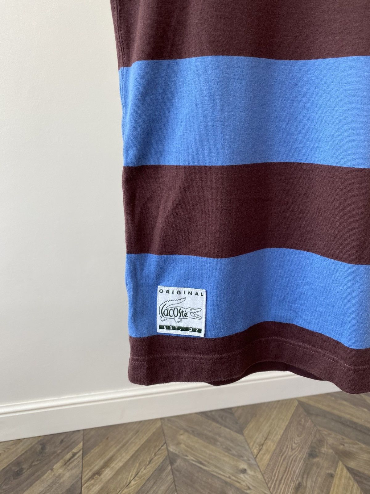 Lacoste × Vintage Vintage Lacoste Fit Striped Cotton T-Shirt Size US M / EU 48-50 / 2 - 8 Thumbnail