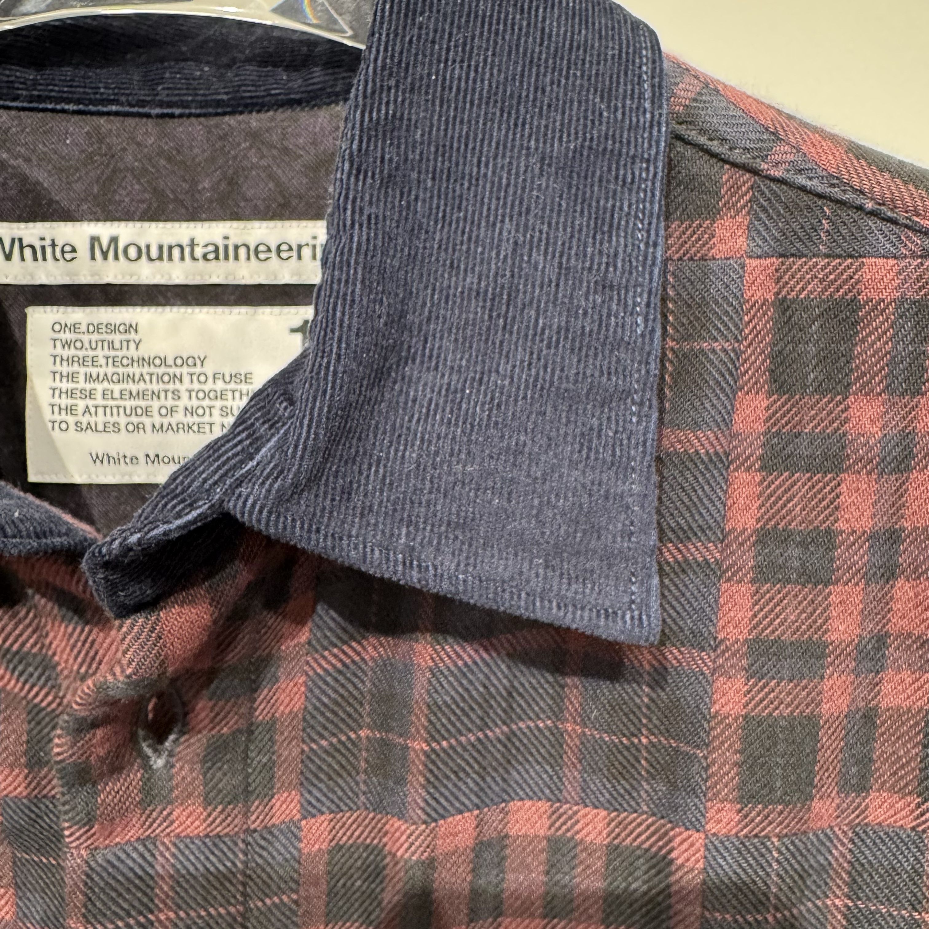 White Mountaineering Rare New WM Corduroy Collar Plaid Oversize shirt Size US S / EU 44-46 / 1 - 11 Thumbnail