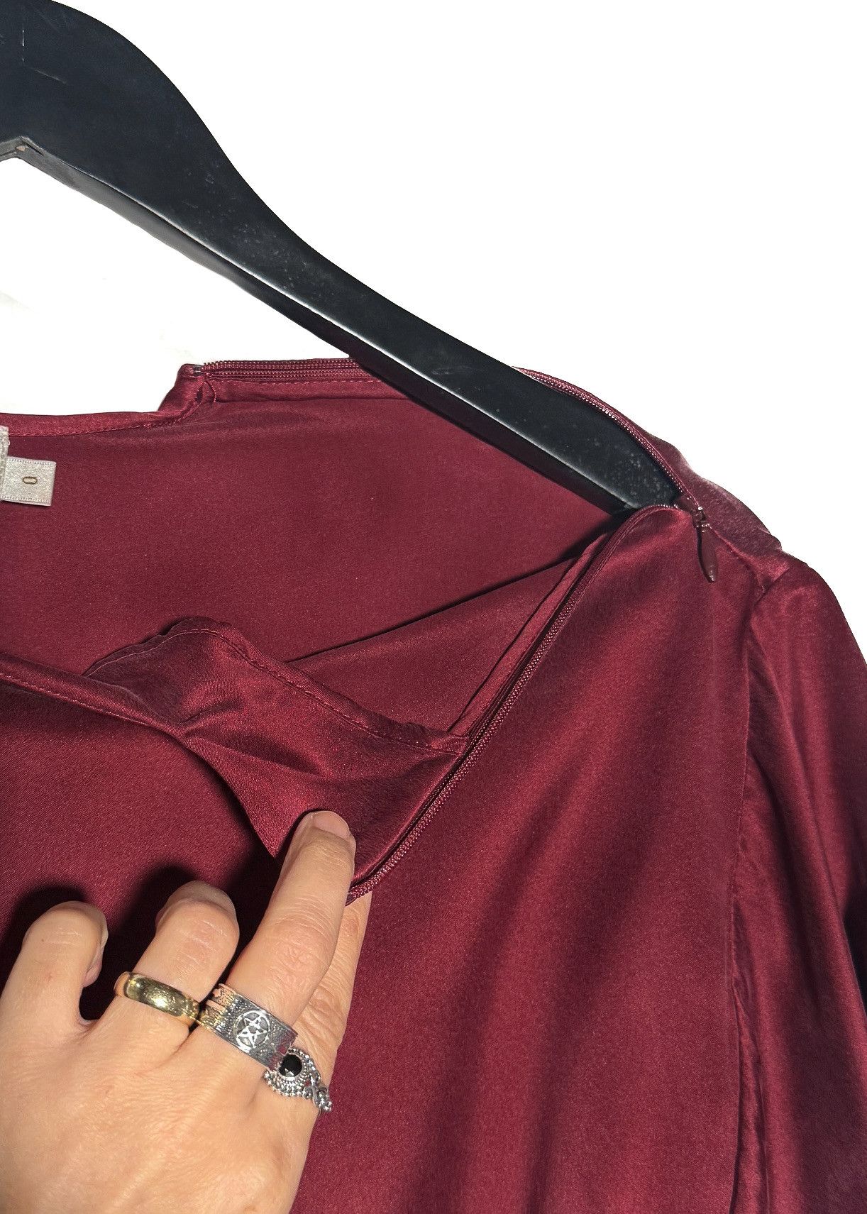 Zimmermann Zimmermann Burgundy Red Washed Silk Ruffle Mini Dress - 0 US Size S / US 4 / IT 40 - 6 Thumbnail