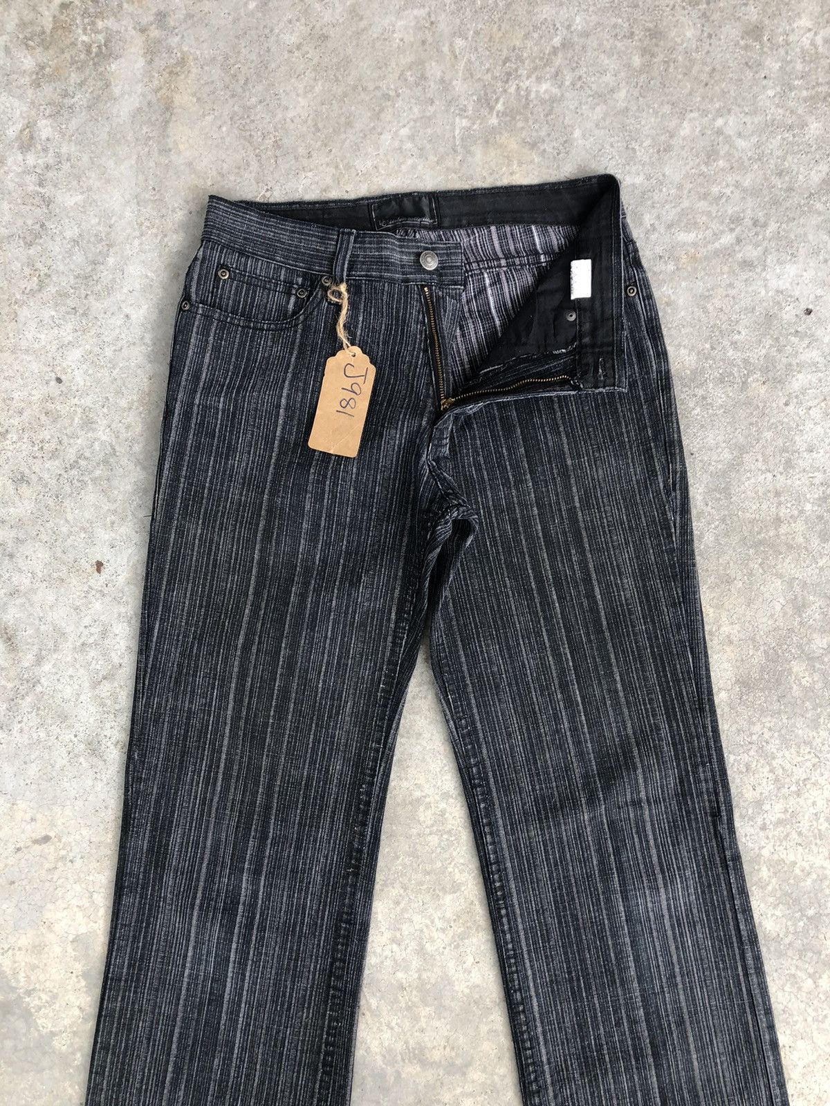If Six Was Nine Japanese Urban Mini Flared Jeans Hickory Jeans Size US 29 - 3 Thumbnail