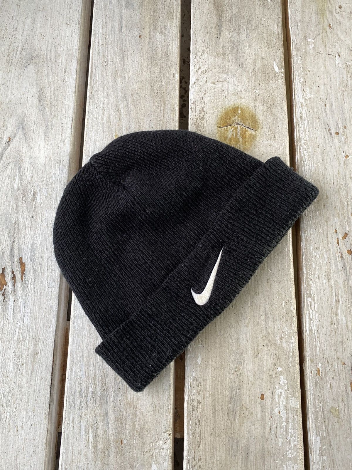 Nike × Nike ACG Vintage 90s NIKE Beanie Swoosh Knit Y2K Size ONE SIZE - 1 Thumbnail