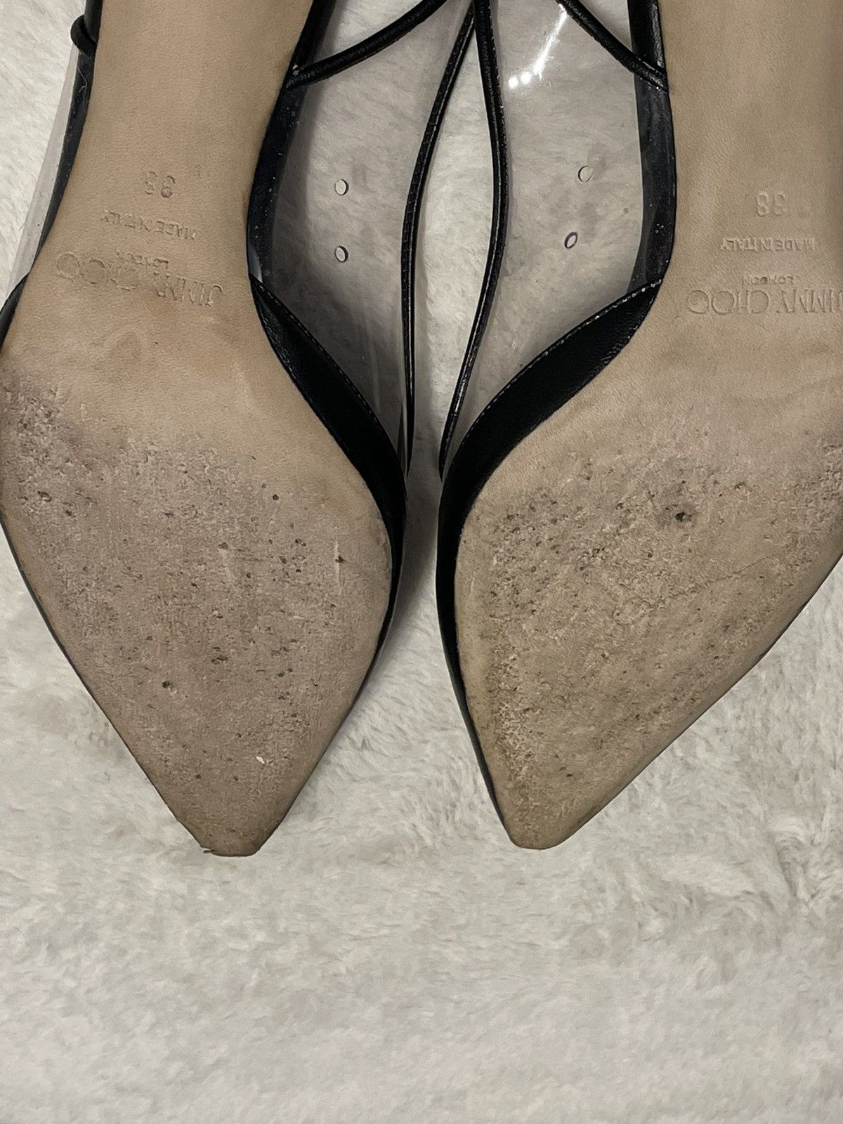Jimmy Choo JIMMY CHOO Erin 60 leather slingbacks Size US 8 / IT 38 - 13 Thumbnail