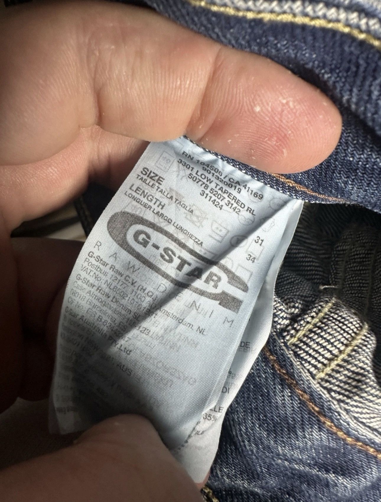 G-Star G-Star Raw 3301 Size 31 x 34 Vintage Jeans Denim Y2K Pants Size US 31 - 6 Thumbnail