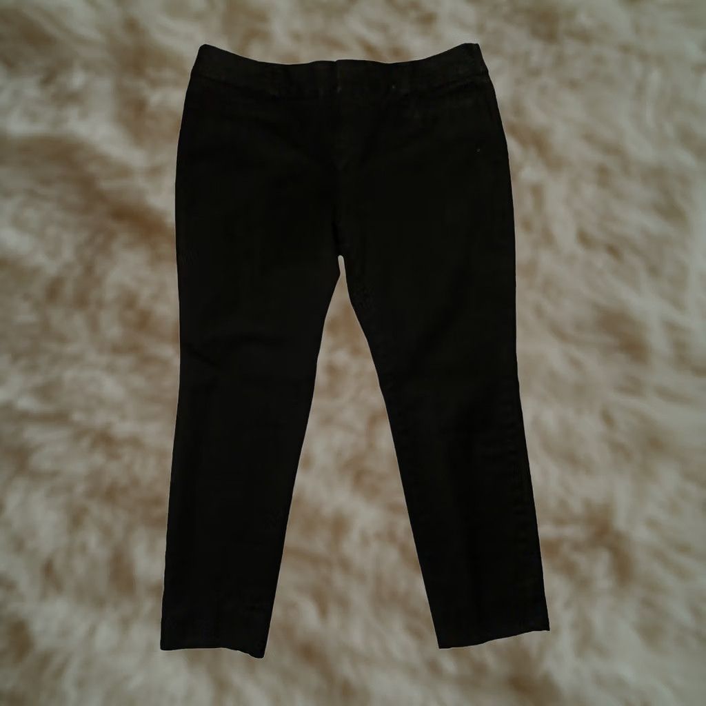 Banana Republic VINTAGE Banana Republic Sloan Crop Capris Women's 2P Black Pockets Stretch Casual Travel Size ONE SIZE - 1 Thumbnail