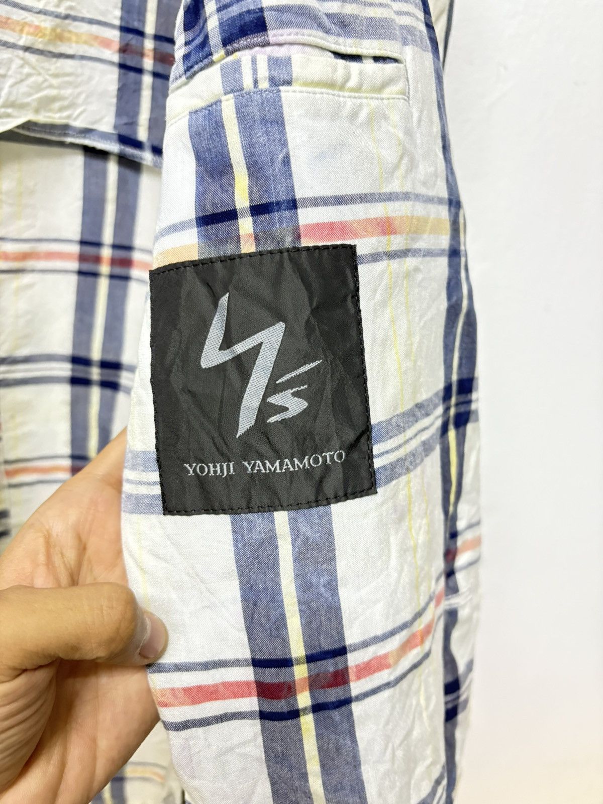 Yohji Yamamoto Vintage Rayon Yohji Yamamoto Ys Blazer Plaid Patchwork Size 50R - 4 Thumbnail