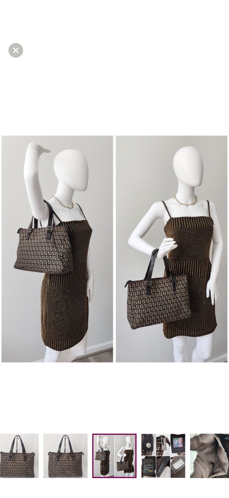 Fendi Fendi Zucchino Tote Bag Size ONE SIZE - 3 Thumbnail