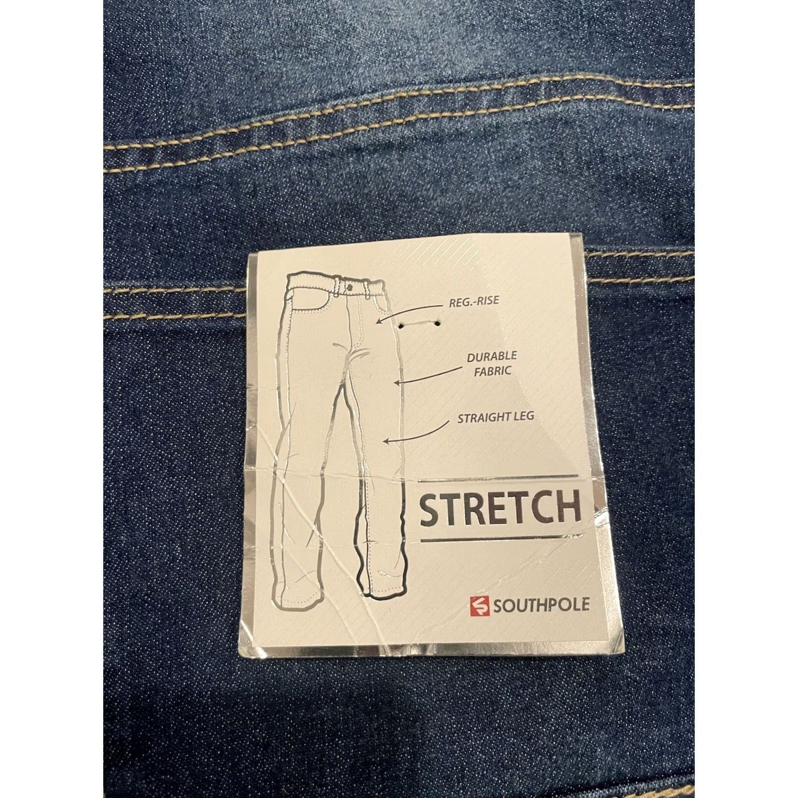 Southpole Southpole Jeans Mens Size 44 Blue Stretch Active Flex 44x33 Dark Denim Zip Regular Straight Inseam 33in Men Fade F251 Size US 30 / EU 46 - 4 Thumbnail