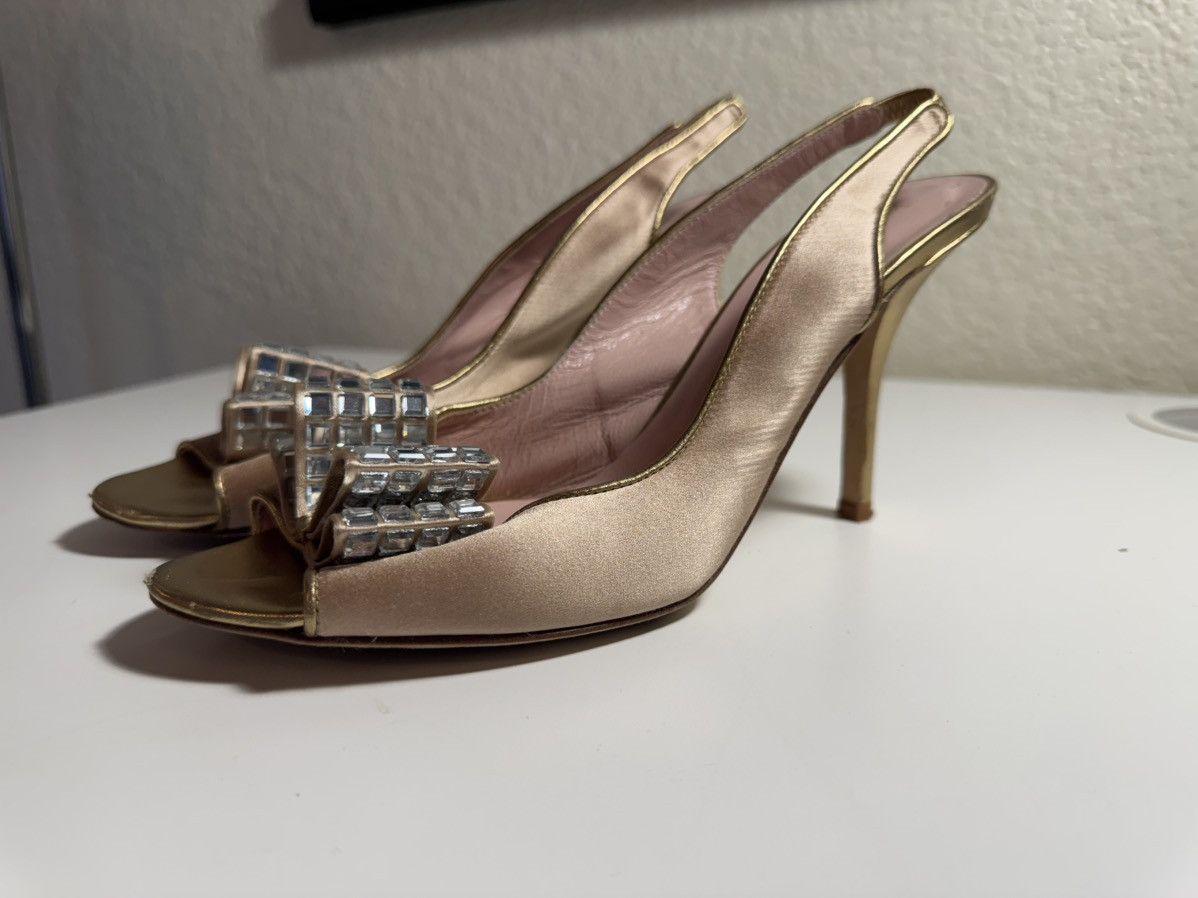 Kate Spade Kate Spade Satin Jeweled Bow Heels – Size 7.5 – From Italy Size US 7.5 / IT 37.5 - 2 Thumbnail