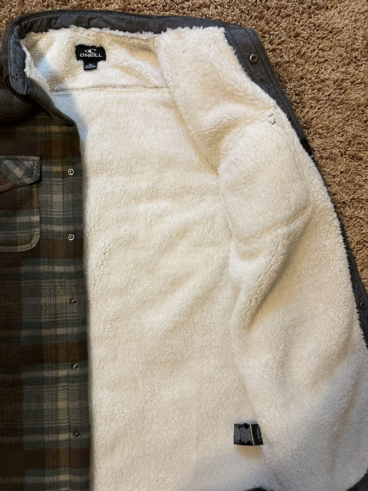 O'Neill Flannel jacket sherpa lined shirt Size US M / EU 48-50 / 2 - 2 Thumbnail