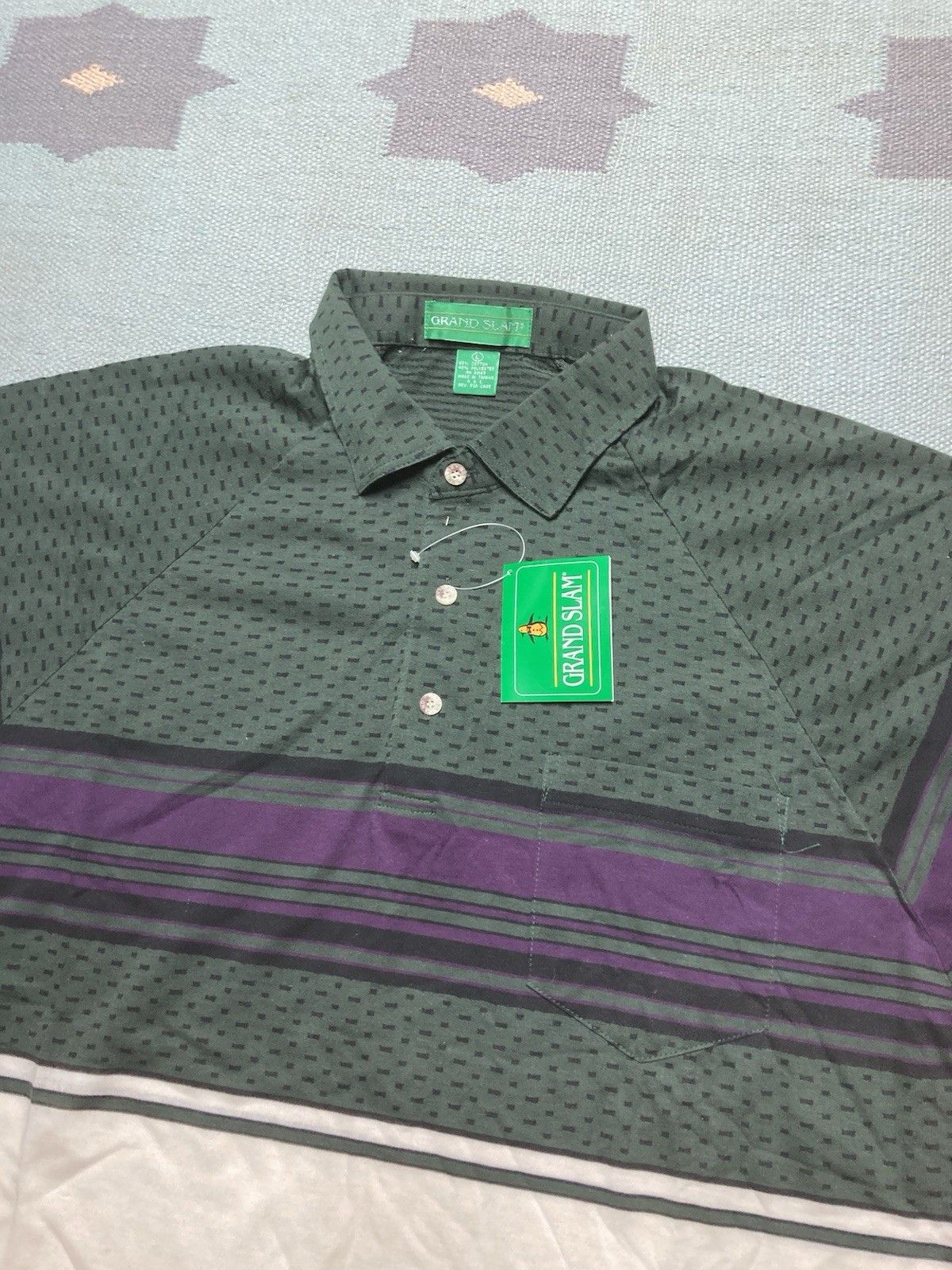 Vintage NEW vintage polo shirt grand slam munsingwear NWT striped L Size US L / EU 52-54 / 3 - 2 Thumbnail