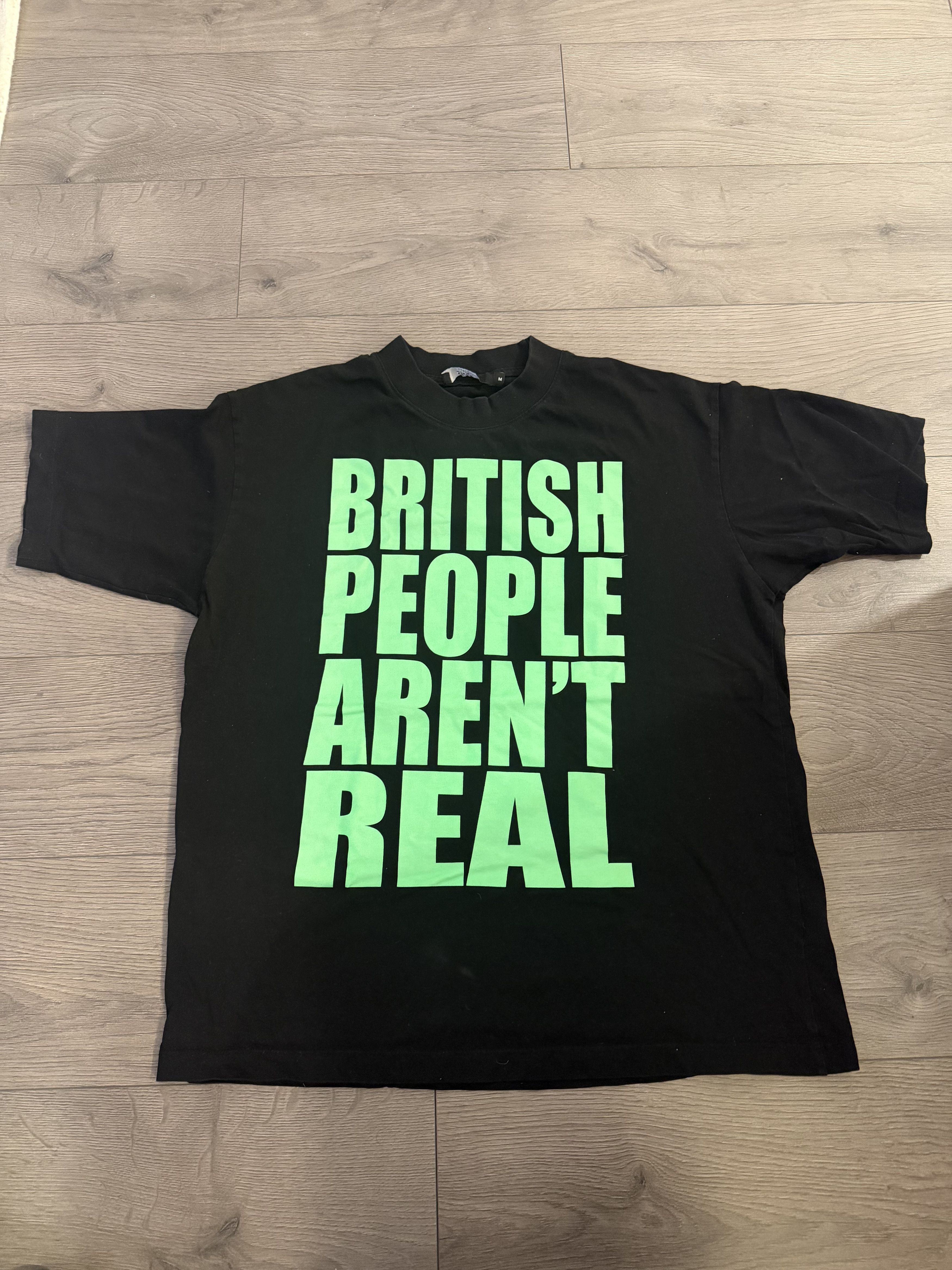 Jaded London "British People Aren't Real" T-Shirt in Black, Men's (Size M)