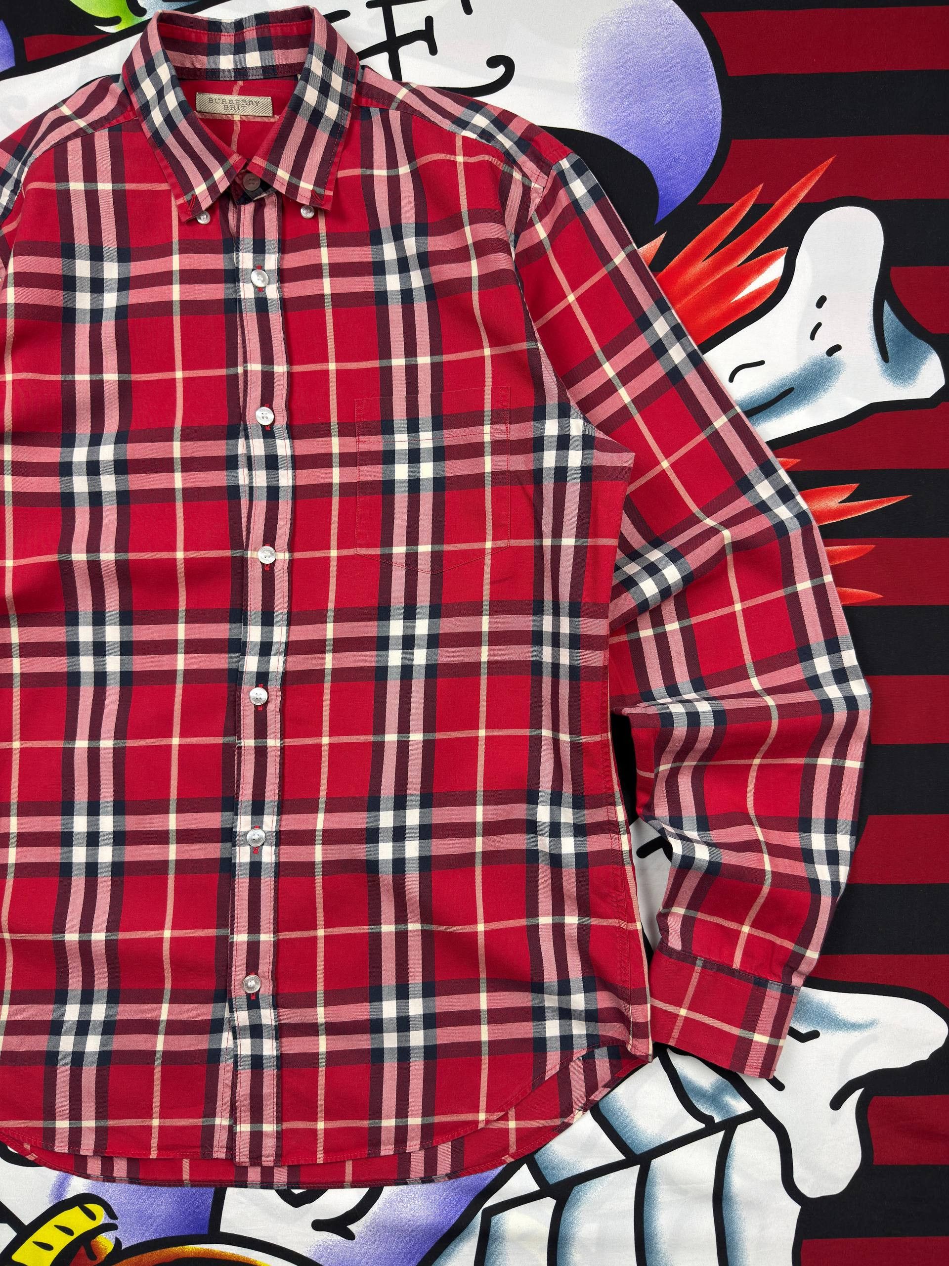 Burberry Burberry Luxury Classic Shirt Red Check Button Ups Size M Size US M / EU 48-50 / 2 - 4 Thumbnail