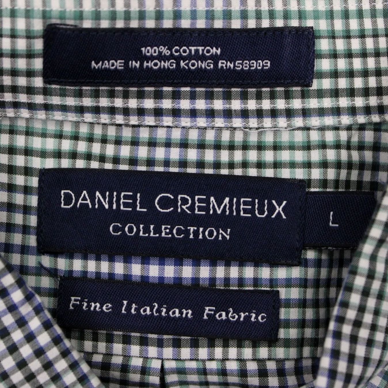 Cremieux Daniel Cremieux Collection Shirt Mens Large Green/Blue Finest Italian Fabrics Shirt Size US L / EU 52-54 / 3 - 7 Thumbnail