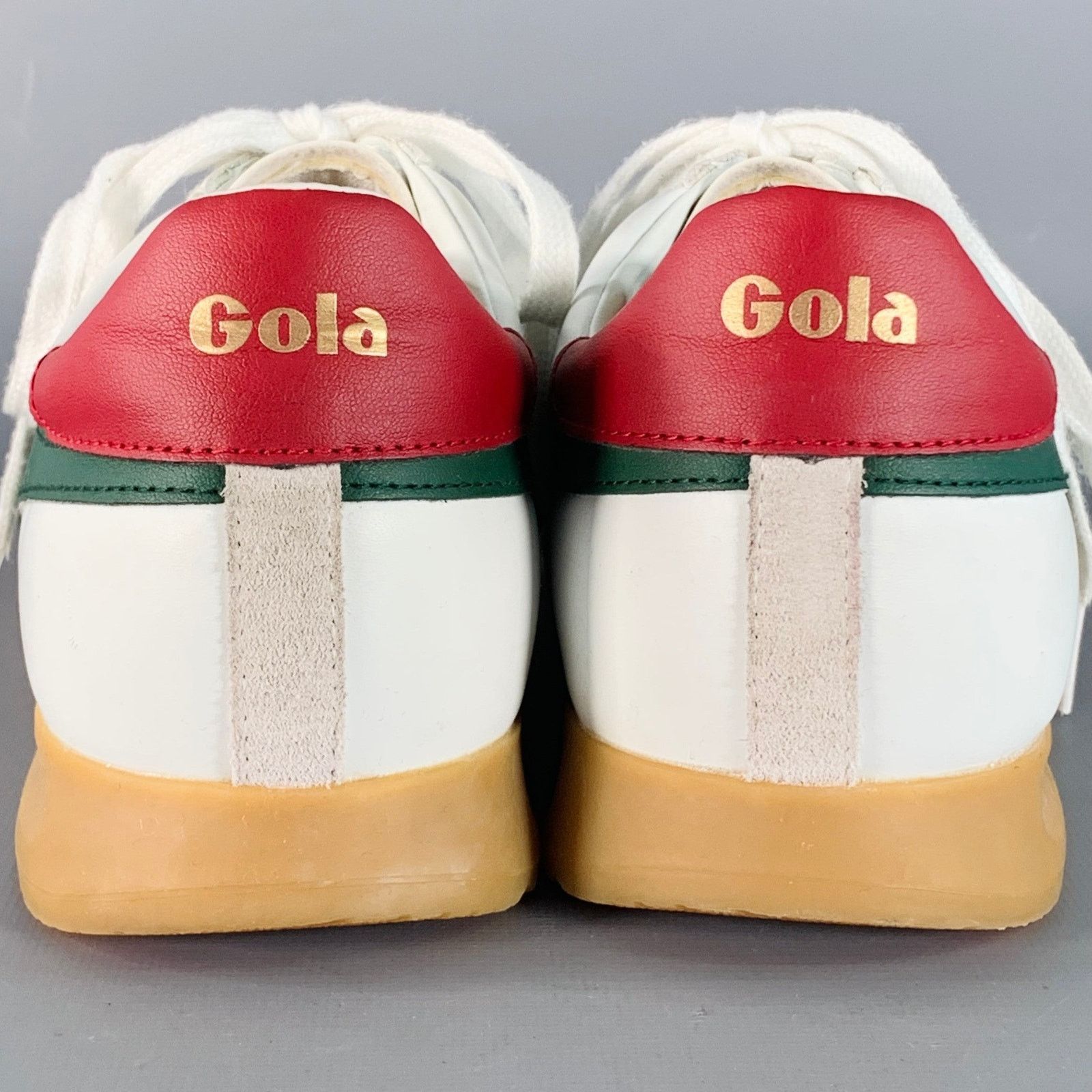 Gola GOLA Torpedo White Green Red Leather Suede Low Top Sneakers Size US 10 / EU 43 - 3 Thumbnail