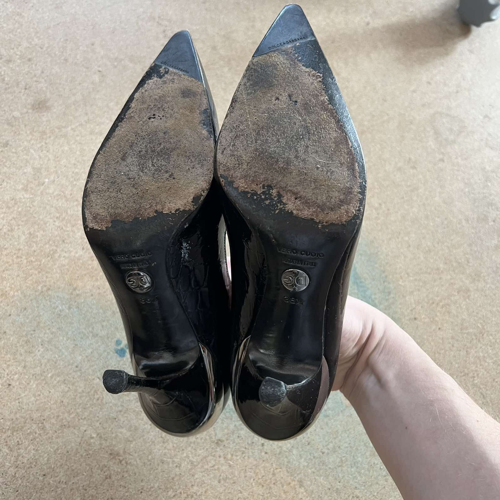 Dolce & Gabbana vintage dolce gabbana rare Black heels Sz 38 Size US 8 / IT 38 - 4 Thumbnail