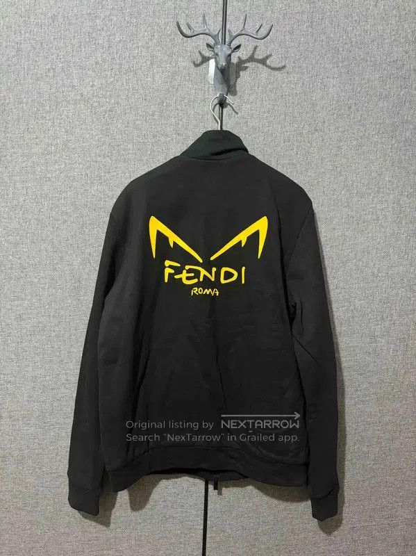 Fendi Fendi Black Cotton Logo Men's Jacket . Size US M / EU 48-50 / 2 - 2 Thumbnail