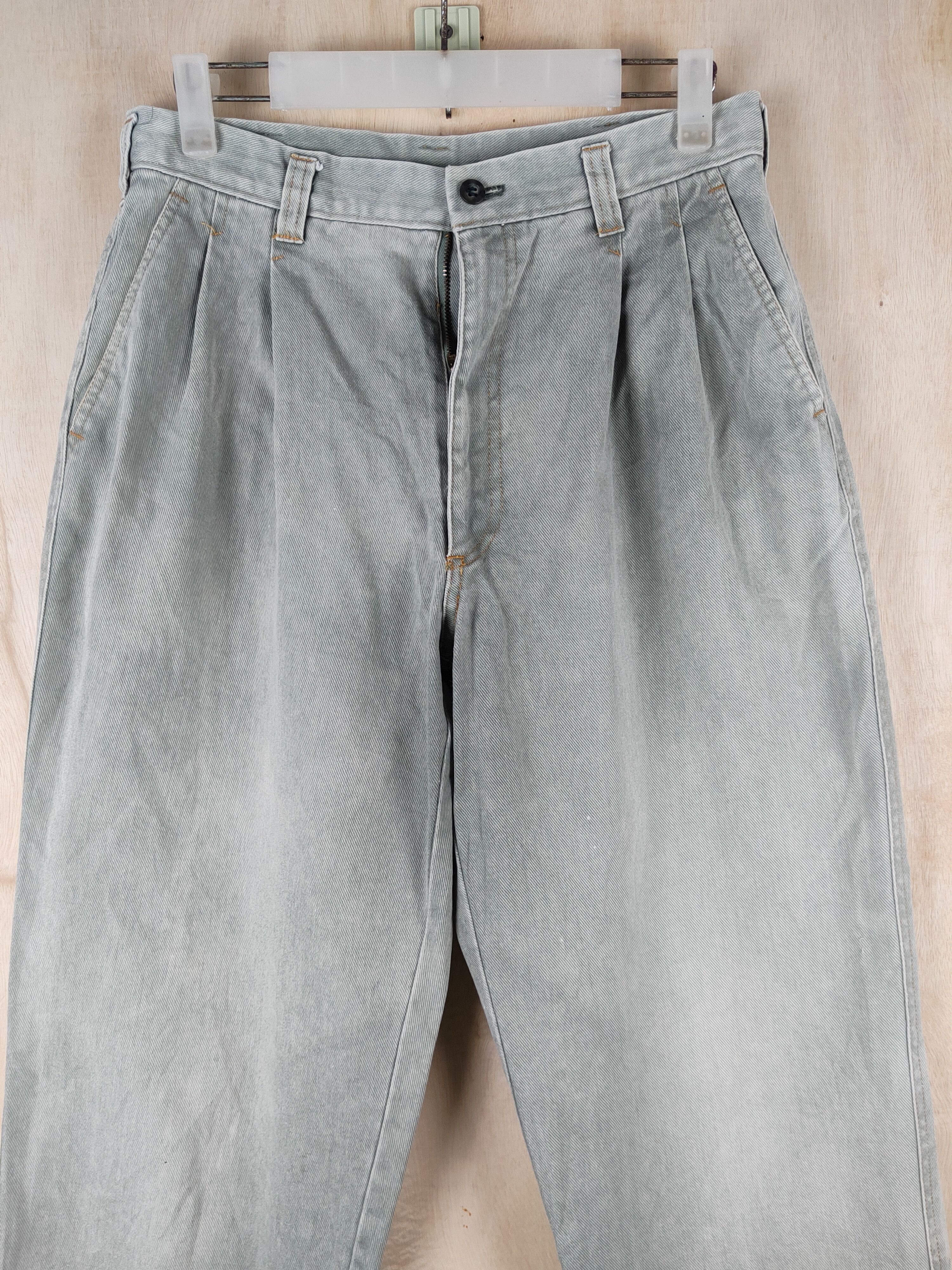 Japanese Brand Street Walker Green Faded Distressed Ripped Jeans #S2507 Size US 30 / EU 46 - 2 Thumbnail
