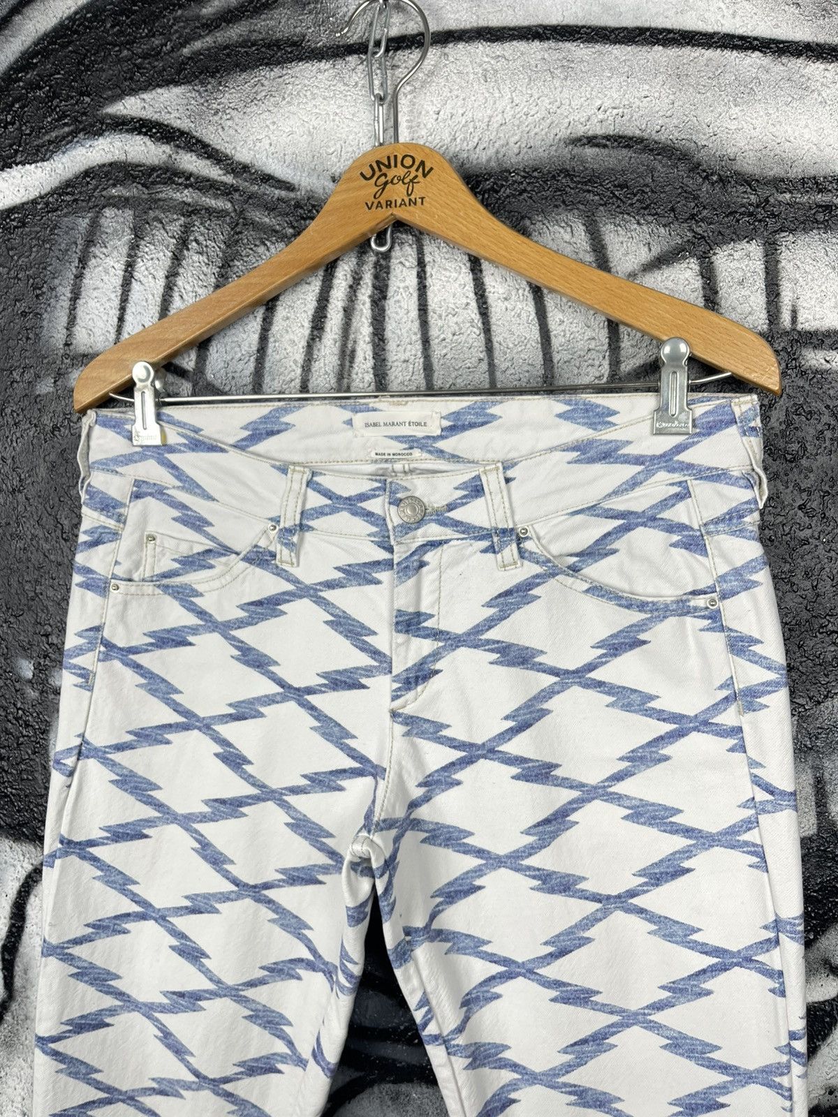 Isabel Marant Etoile Isabel Marant Etoile Nea Printed White Jeans Women’s Size 40 Size 28" / US 6 / IT 42 - 5 Thumbnail