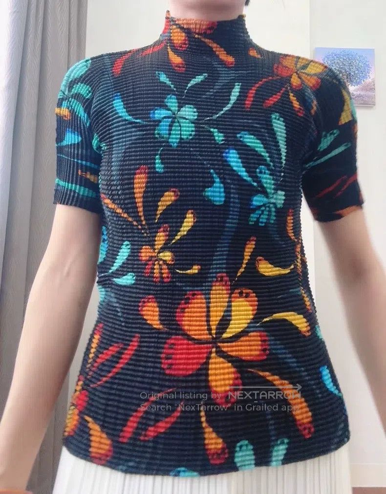 Issey Miyake Issey Miyake Printed Short Sleeve T-shirt Size M / US 6-8 / IT 42-44 - 5 Thumbnail