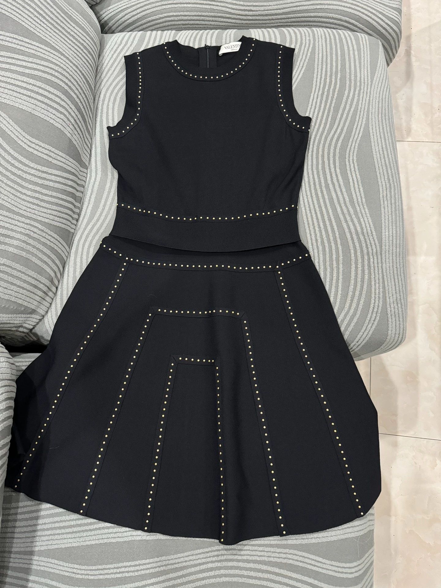 Valentino Valentino Studded Black Dress - dmc Size US M / EU 48-50 / 2 - 1 Thumbnail