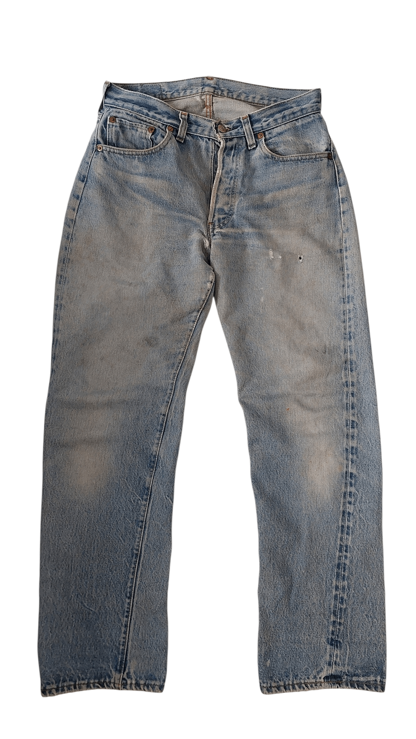 Levi's Vintage Clothing Vintage 80s Levi's 501 Selvedge Distressed Jeans Pant Size US 29 - 1 Thumbnail