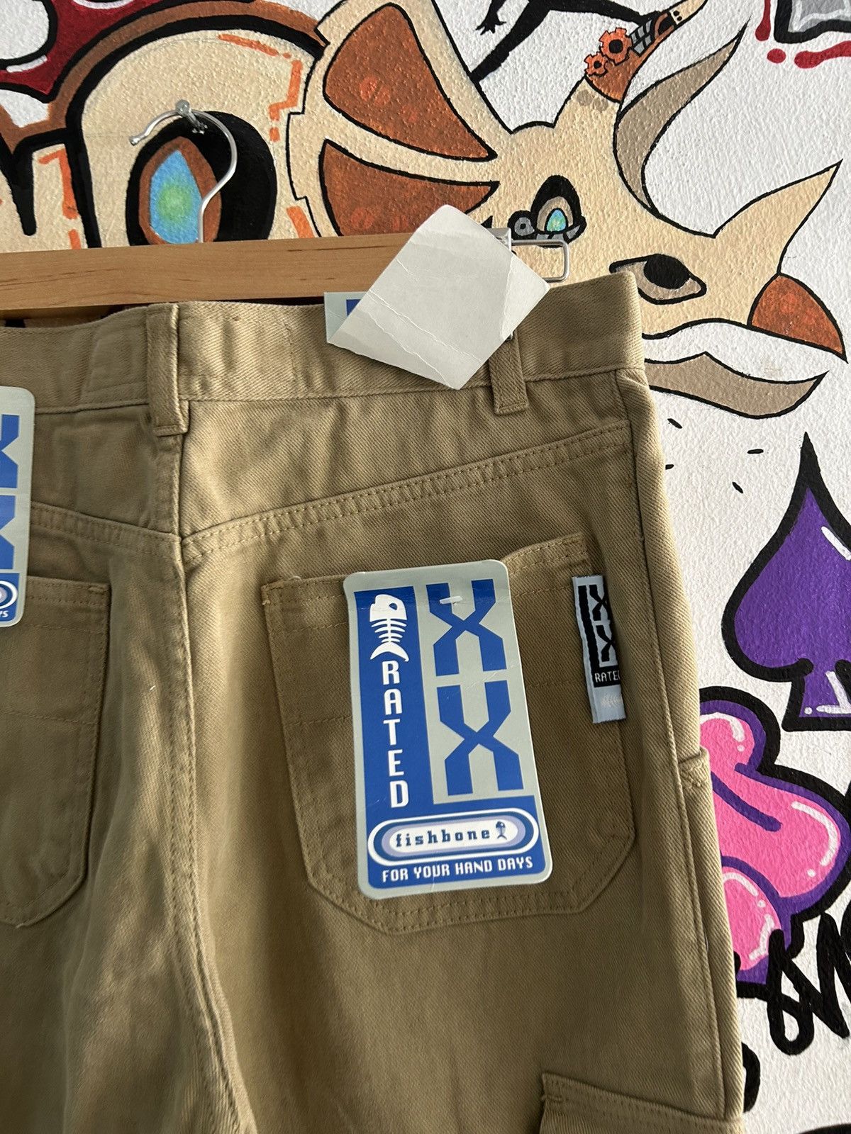 Vintage Brand New a90s FishBone Cargo Pants Size US 31 - 4 Thumbnail