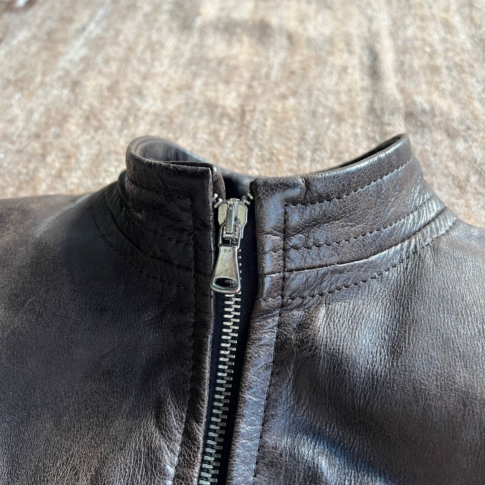 Leather Vintage Anniversary 1957 Leather Moto Style Jacket 9481AC Size M / US 6-8 / IT 42-44 - 7 Thumbnail