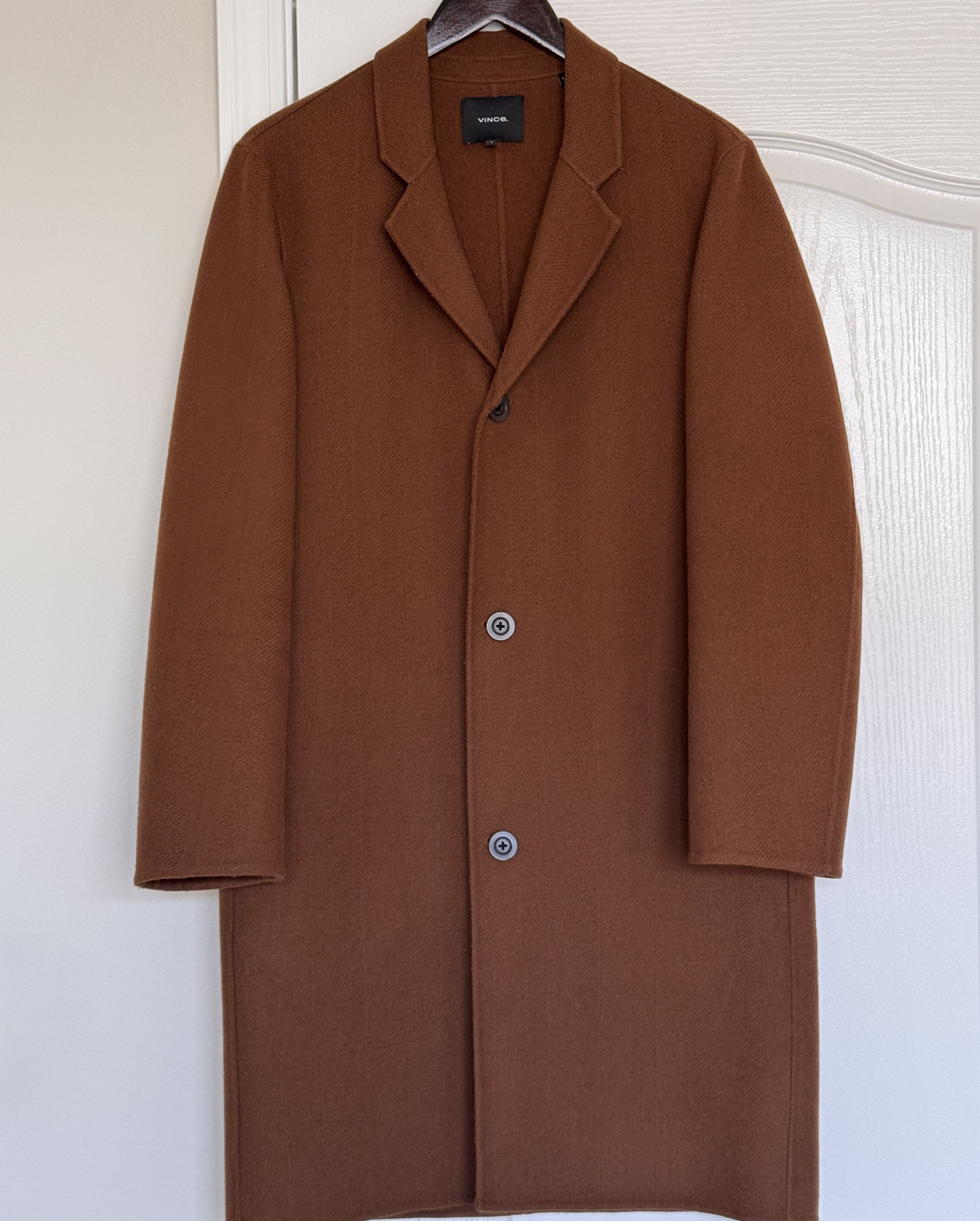Vince Wool Coat Cashmere Brown Long Jacket Size US S / EU 44-46 / 1 - 1 Thumbnail