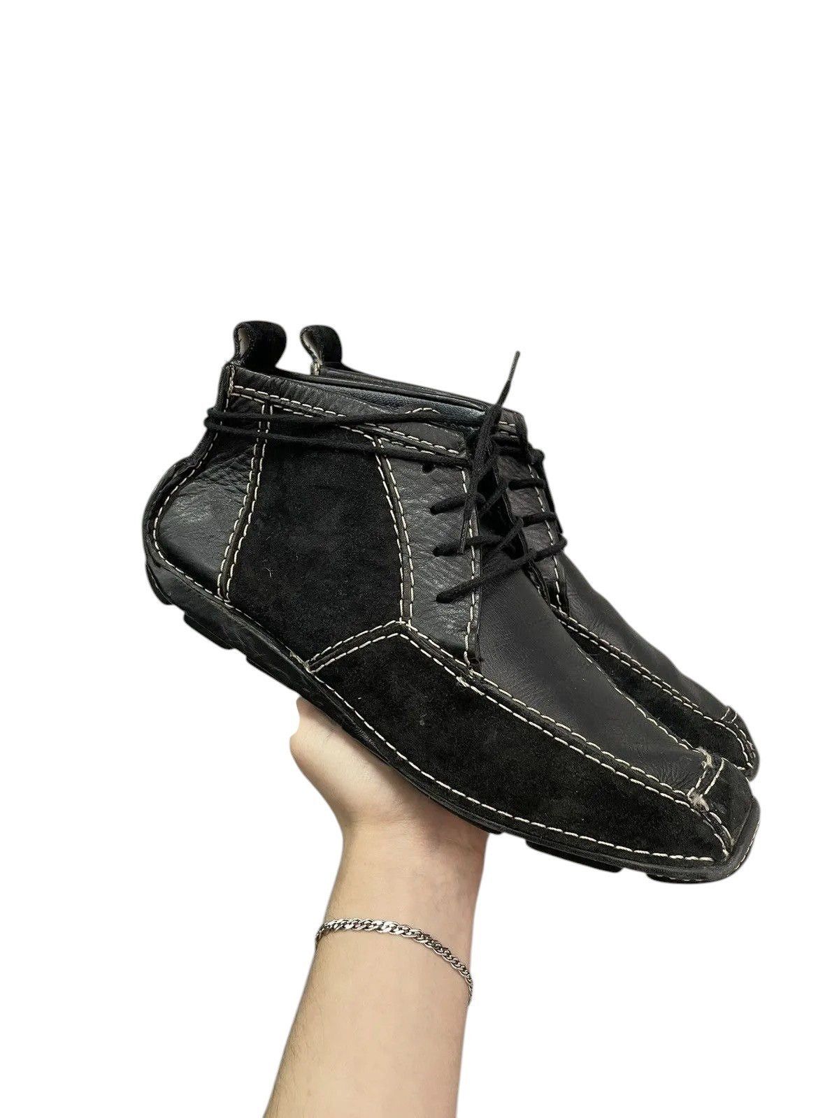 14th Addiction Vintage Black Leather Boots 14th addiction stitching japan Size US 8 / EU 41 - 2 Thumbnail